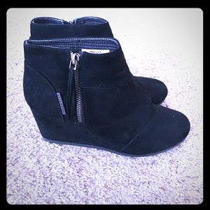 Black Wedge Ankle Boots